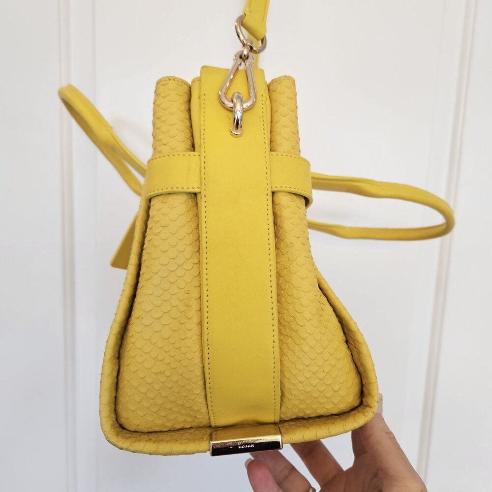 Coach Embossed Python Swagger 27 ‎ Bag Dual Handl… - image 6